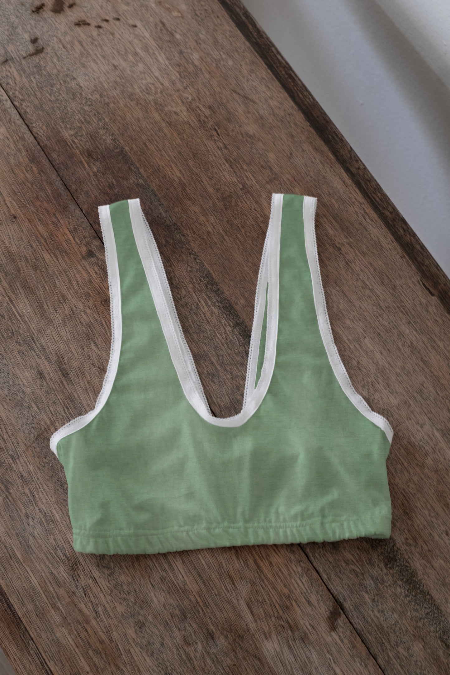 organic cotton lace bralette - pollen