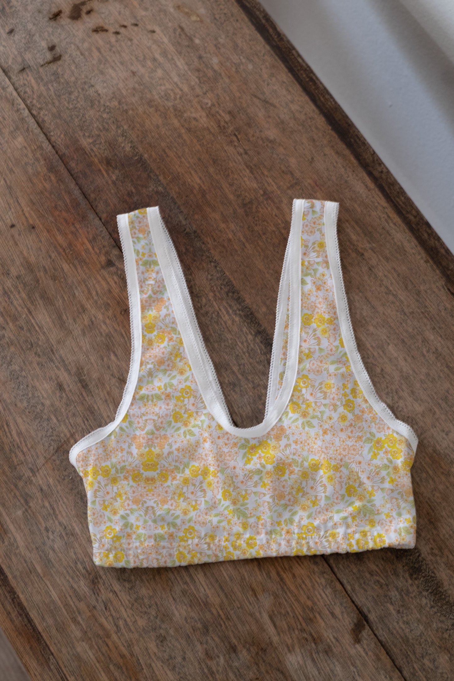 organic cotton lace bralette - maison floral